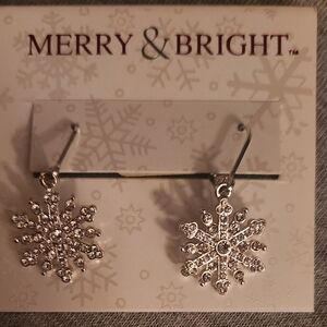 Silver Snowflake Earrings